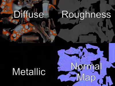 Antique Bronze Horse model pack Low-poly 3D model