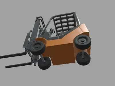 Forklift 01 Low-poly 3D model