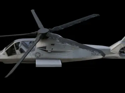 Sikorsky RAH-66 Comanche US navy helicopter Low-poly 3D model