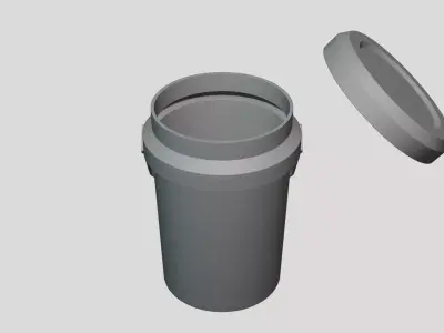 Bucket - Geometry Only No Textures No Materials 3D model