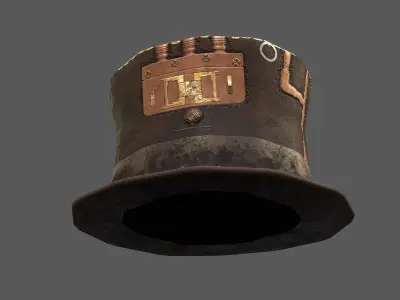  Steampunk  hat Low-poly 3D model purchase