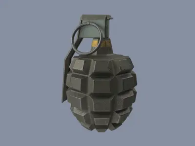 Stylized Green Hand Grenade 3D model