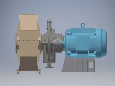 3 Speeds reducer gearbox 3D model