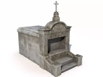 Mausoleum - tomb 3 Low-poly 3D model