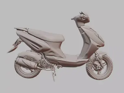 Modern Scooter Two Wheeler Vehicle 3D Printable 3D print model