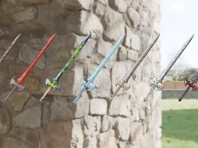 SwordV1 Pack Low-poly 3D model