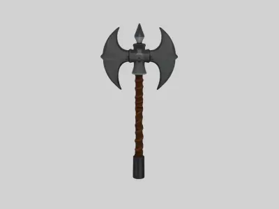 Viking Battle Axe Low-poly 3D model