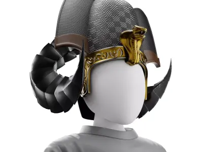 Pharaoh Hat 04 - SciFi Character Design Low-poly 3D model Low-poly 3D model