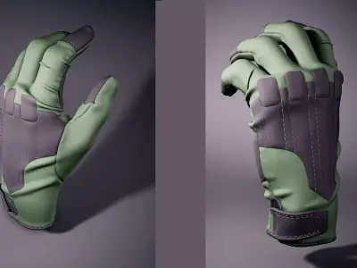 Gloves Qa Free 3D model