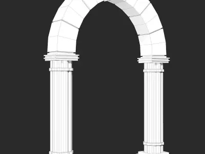 Stone Archway Low-poly 3D model