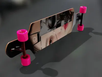 LONGBOARD CHILLEST DAY LONGBOARDING EVER Low-poly 3D model