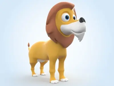 Lion Cartoon 3D model