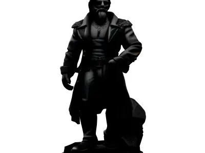 3D Model  Fantasy Military Commander Low-poly 3D model