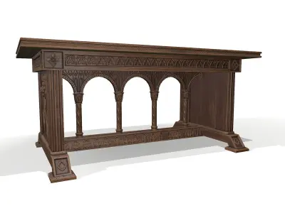 Gothic Table Low-poly 3D model