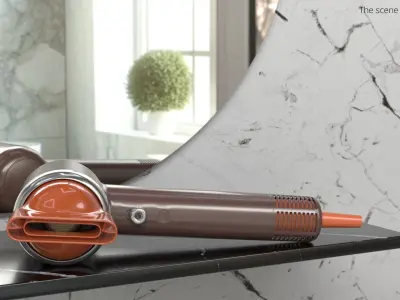 Compact Ionic Hair Dryer for Styling 3D model