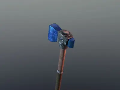 Hammer - Sapphire Low-poly 3D model