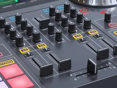 DJ Set 3D model