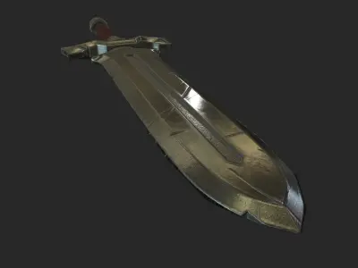 Medieval sworld 1 Low-poly 3D model