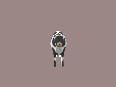Cow Cartoon Low-poly 3D model