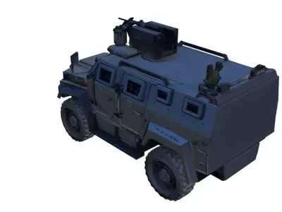 Ejder Yalcin Armored Personnel Carrier Low Poly APC Model Low-poly 3D model