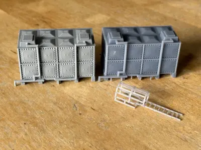 Model Railway Modern Depot 16000 Litre Water Tank 3D print model