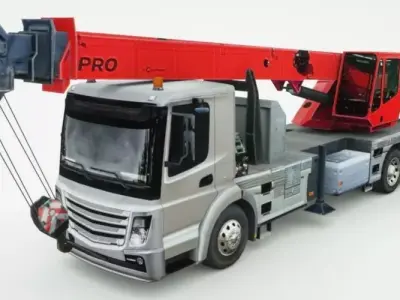 Generic Crane Truck Low-poly 3D model