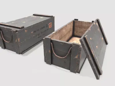 Army Crate 3 Low-poly 3D model