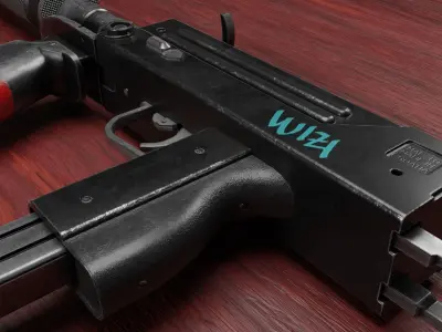 MAC-10 Submachine Gun 3D model purchase