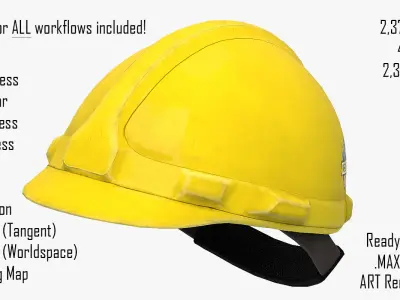 Hard Hat PBR Low-poly 3D model