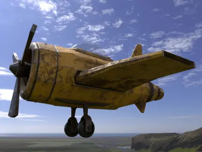 Small Plane Low-poly 3D model purchase
