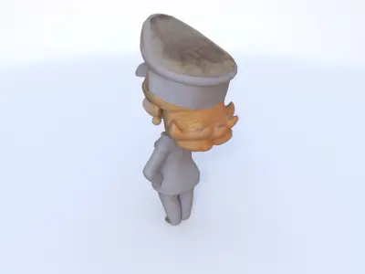 Train Conductor female 3D model