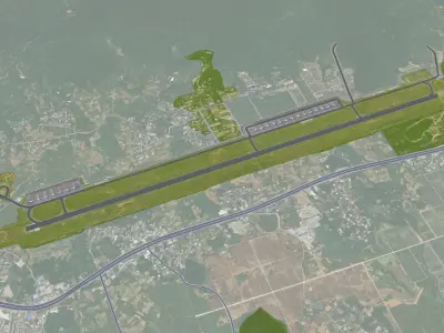 Guiping Guigang Guangxi China 20km Free low-poly 3D model