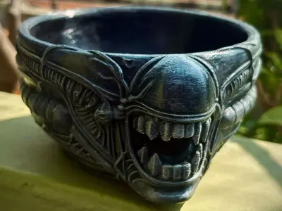 Alien Xenomorph Bowl STL Sci-Fi Horror 3D  3D print model