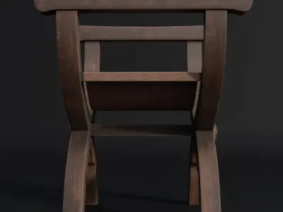 Roman Curule Chair - Sella Curulis Low-poly 3D model