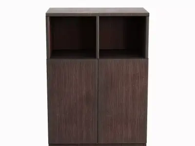 Simple Bookcase B 01 Low-poly 3D model