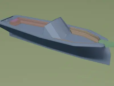 Sleek Modern Boat  Free 3D model