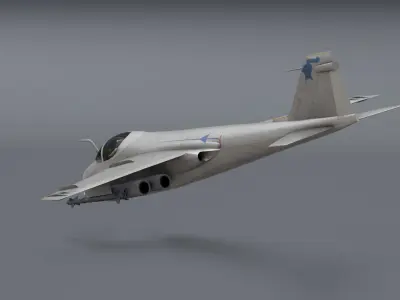 Grumman A - 6E intruder Low-poly 3D model