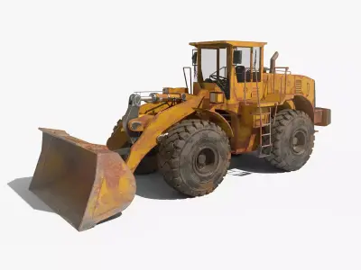 Loader truck Low-poly 3D model by CGSTALL