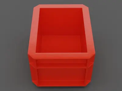 Plastic crate 03 Low-poly 3D model