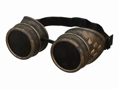 Steampunk Goggles Low-poly 3D model