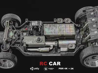 RC Car  Low-poly 3D model