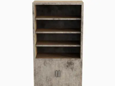 Old Shelf 04 Low-poly 3D model