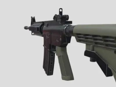 M4A1 assault rifle Low-Poly model Low-poly 3D model