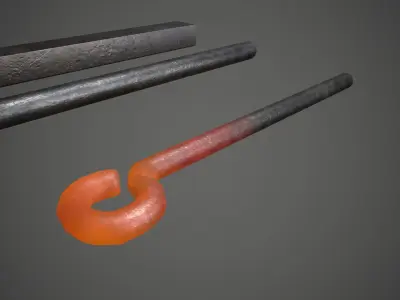 Red Hot Irons Low-poly 3D model