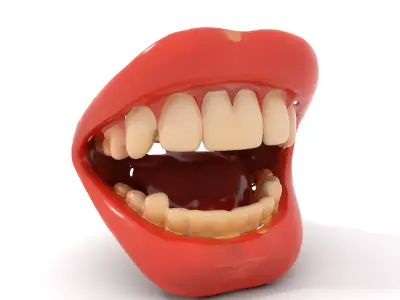 Realistic Human Mouth model pack Low-poly 3D model