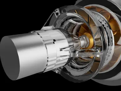 Gas turbine jet engine  RS-30 3D model