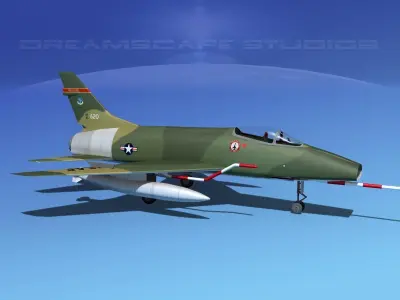 North American F-100E  Super Sabre MoNG 3D model