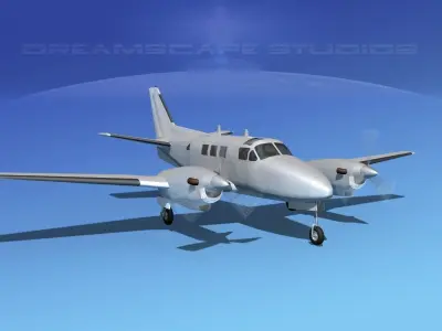 Beechcraft King Air 90 Bare Metal 3D model