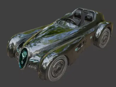 Alien Neo-Vintage Roadster 3D Model Low-poly 3D model