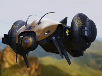 Sci-Fi Drone Free low-poly 3D model purchase